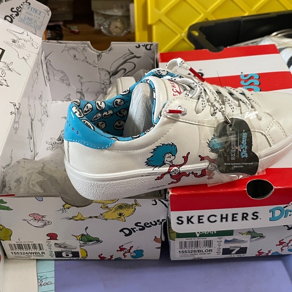 Dr. Seuss limited edition sneakers. Thing 1 & 2 size 6. Other 2 are size 7. - Picture 3 of 5